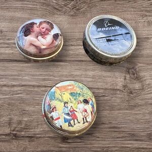 Vintage Candy Mint Tin Collection Trinket Box Lot of 3